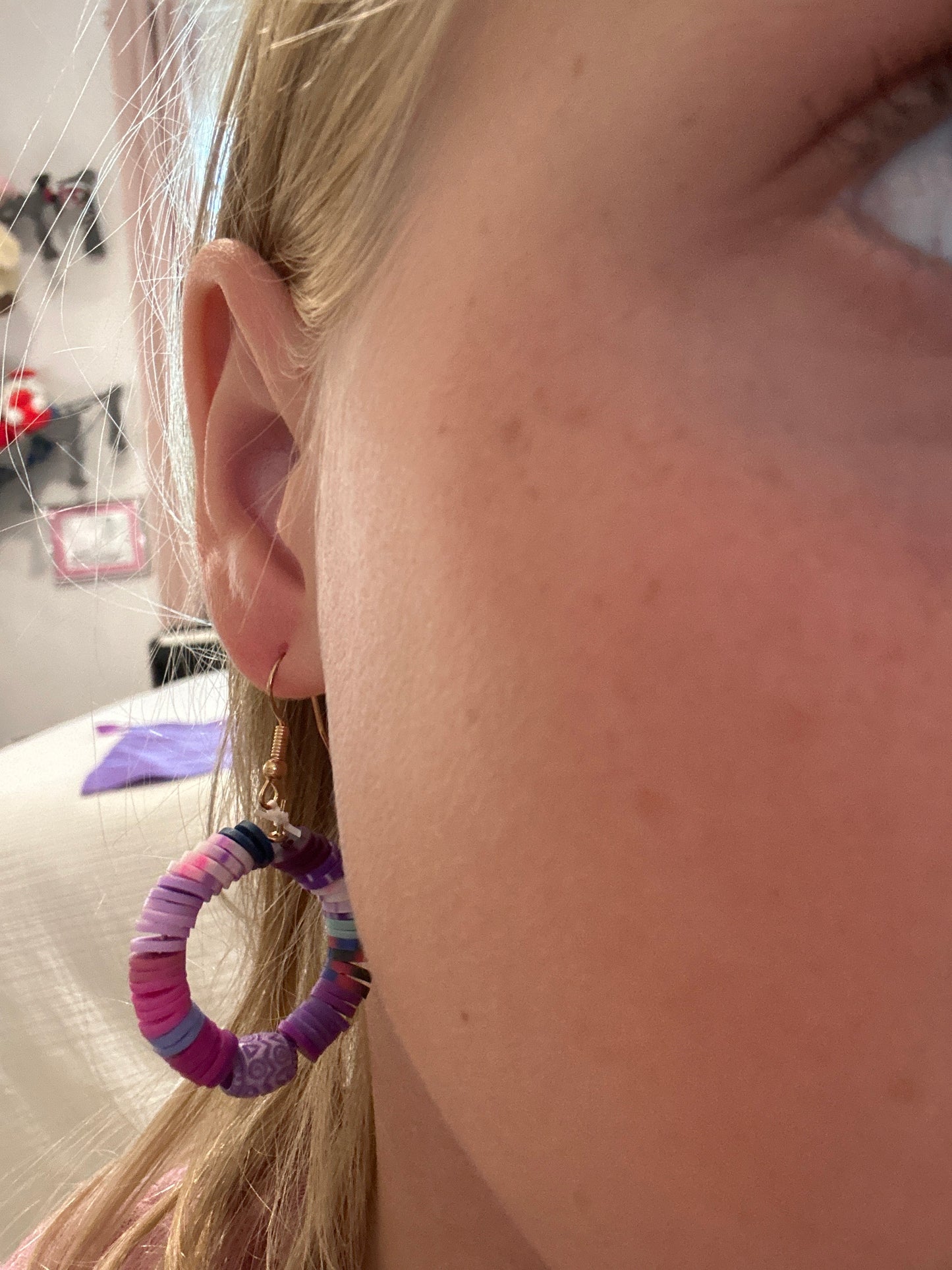 Purple our ears earrings